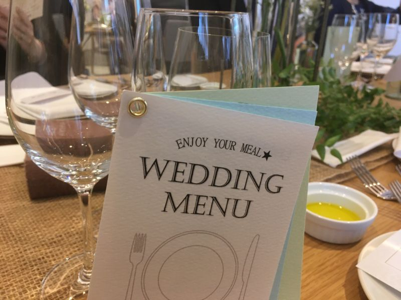 結婚式の料理メニュー