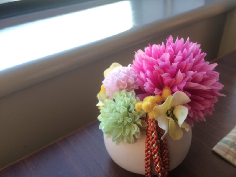 待合ルームの装花